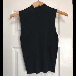 Zara, Size M, black sleeveless, ribbed top